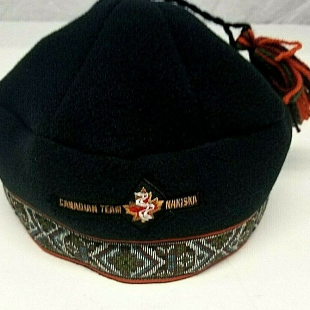 Olympic Canadian Team Nakiska Hat Sherpa Beanie Newsboy Handcrafted by Ski Nit